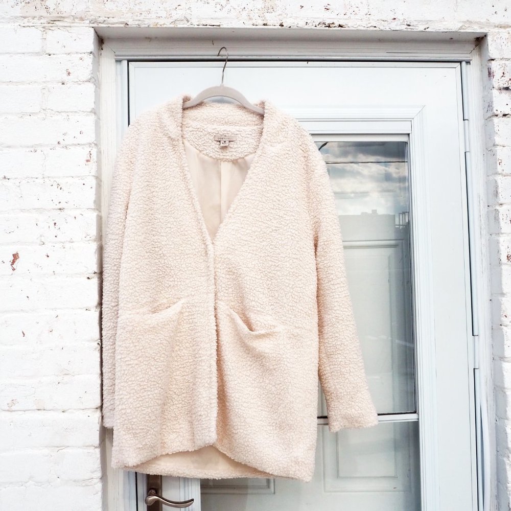 Sherpa Cardigan in Ivory